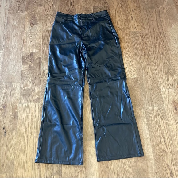 SHEIN Pants - NWOT SHEIN Black Faux Leather Pants
